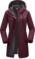 Fleece lining, 2-Way Zipper, 4 Pockets, Adjustable Waist, Windproof, Warm, Breathable, for Outdoor, Hiking, Walking